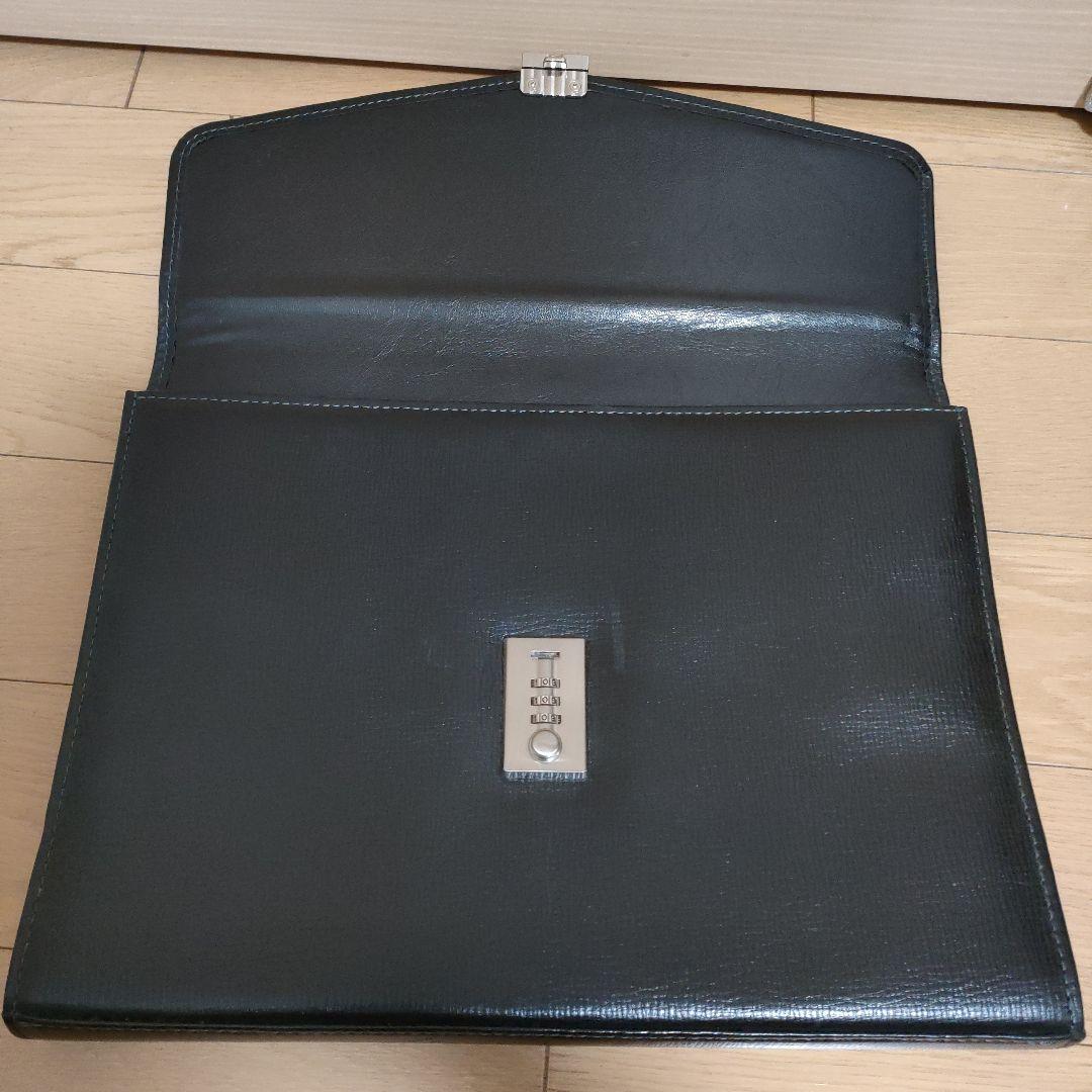 希少高級 青木鞄 ダイヤル式ロック 黒 クラッチバッグ