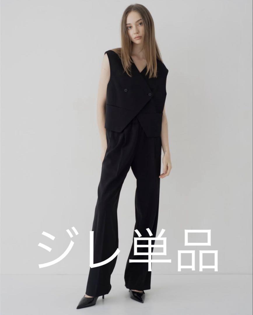 まもなく出品終了【新品】meison de dolce ブラックショートジレ