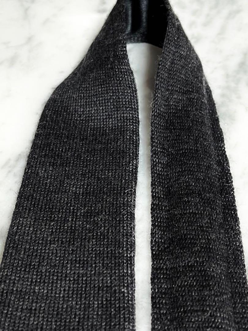 Ermenegildo Zegna ダークグレー ニットタイ イタリア
