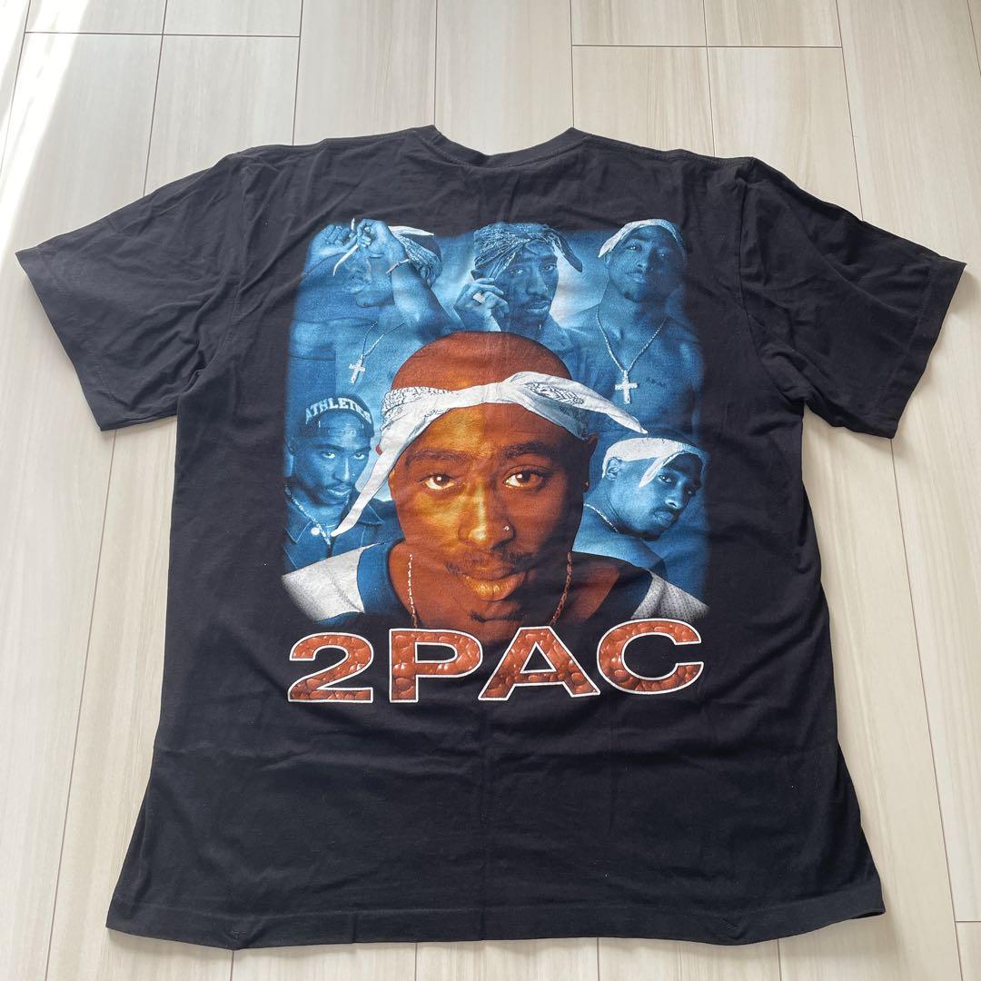 2pac ビッグTシャツ　前後プリント　2XL hiphop