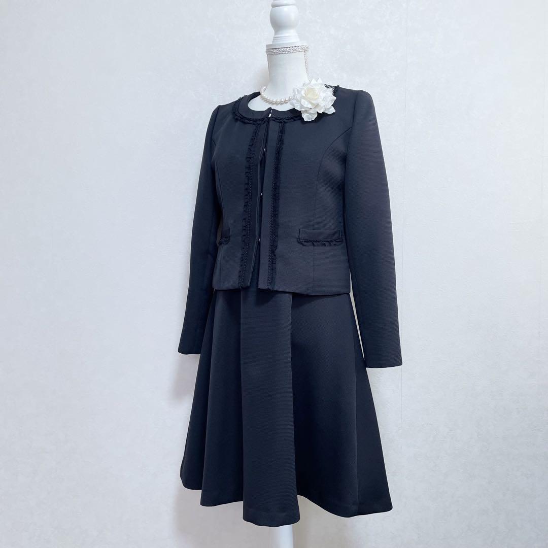 Krone クローネ ノーカラーワンピーススーツ ネイビー 13AR XL