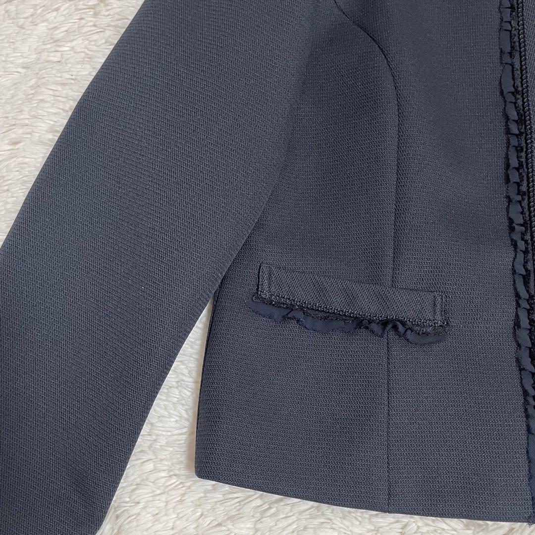 Krone クローネ ノーカラーワンピーススーツ ネイビー 13AR XL