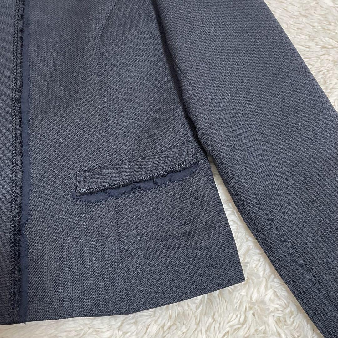 Krone クローネ ノーカラーワンピーススーツ ネイビー 13AR XL