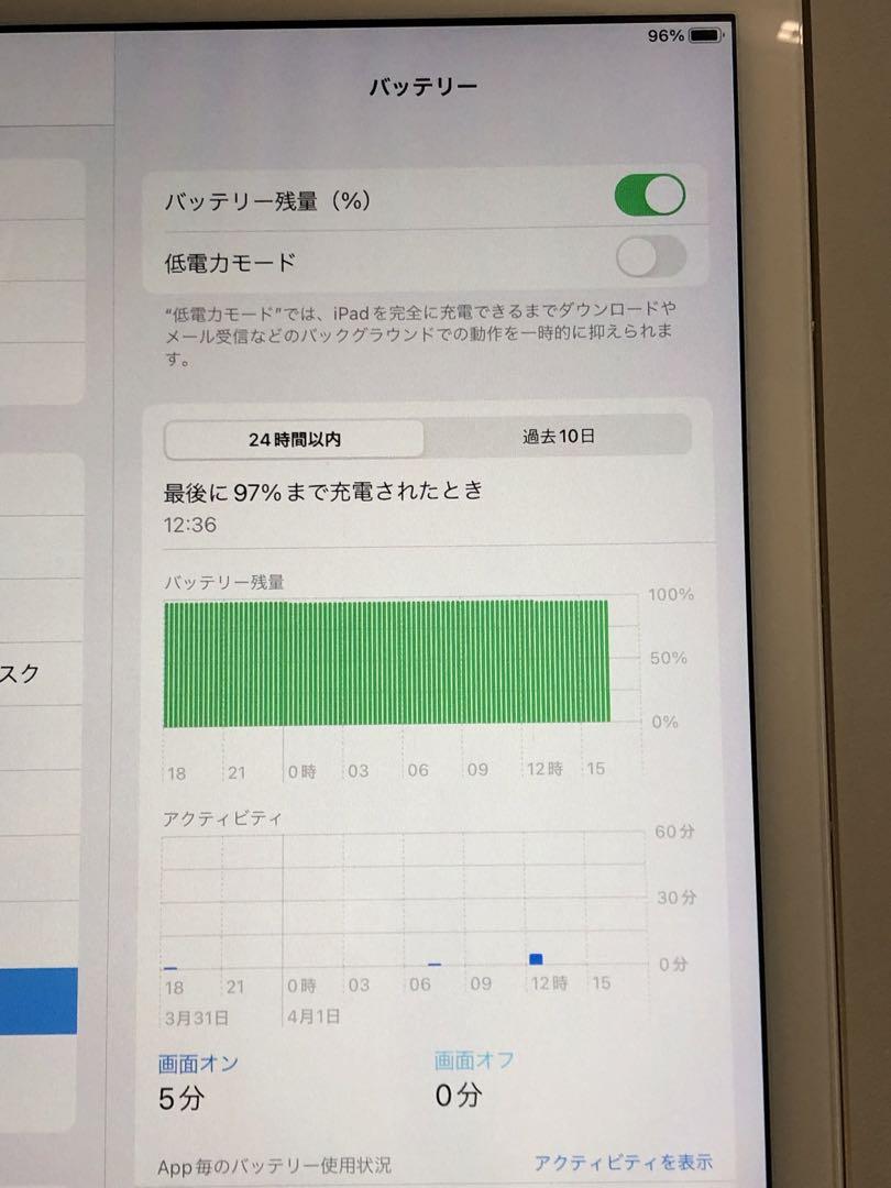 iPad 第5世代 32GB Wifiバッテリー83%本体のみ
