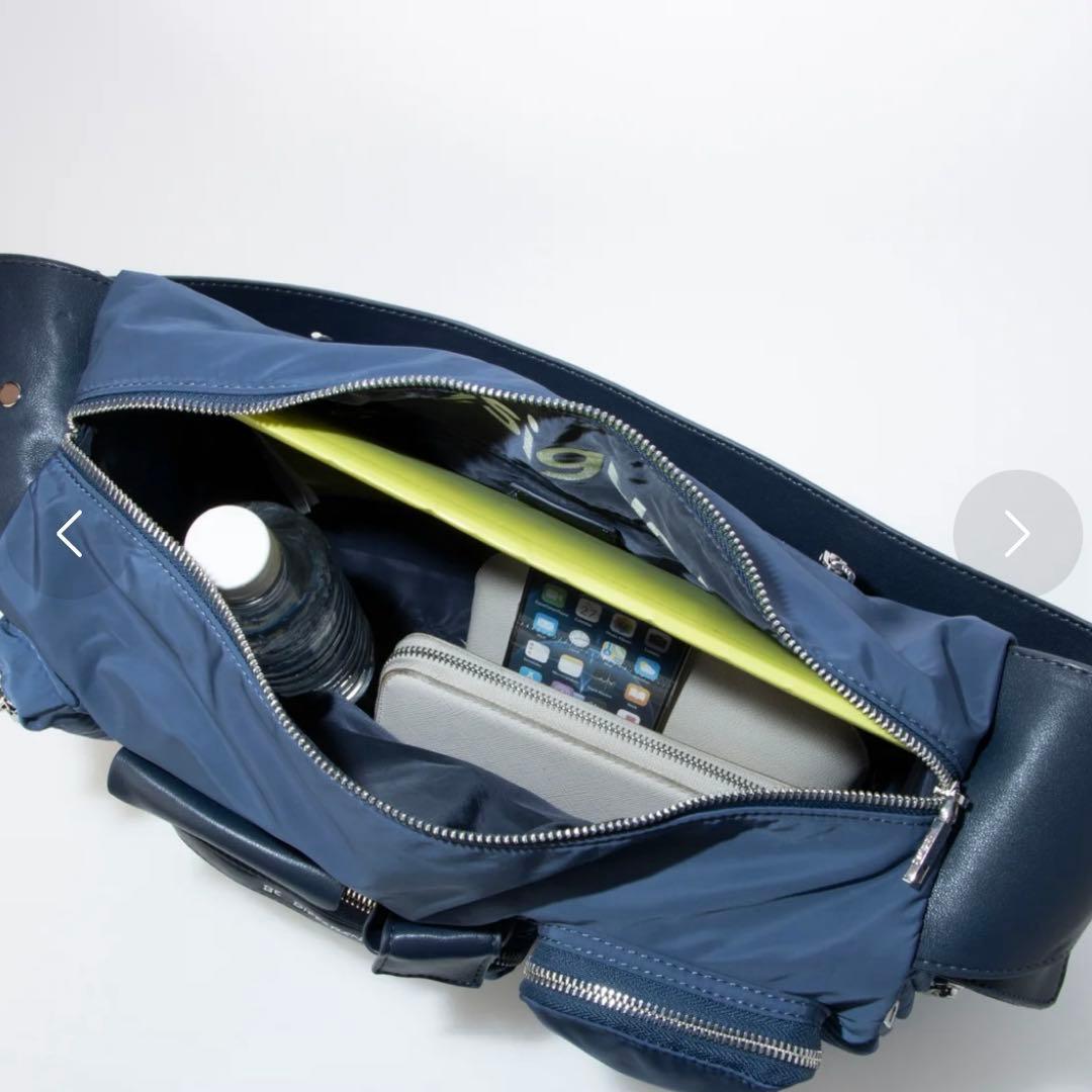 新品 Desigual(デシグアル)ポケット ナイロンマキシバッグ (ブルー) 新品 Desigual(デシグアル)ポケット ナイロンマキシバッグ (ブルー)