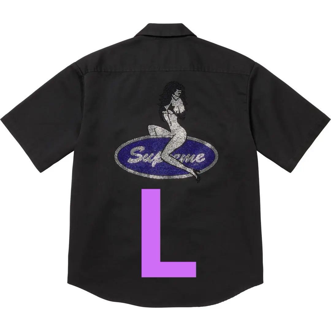 Supreme Rhinestone Pin Up S/S Work Shirt