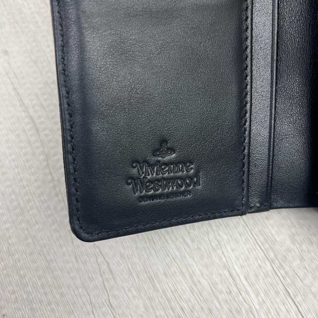 極美品✨ ヴィヴィアンウエストウッド 折り財布 ディアマンテ ブラック レザー