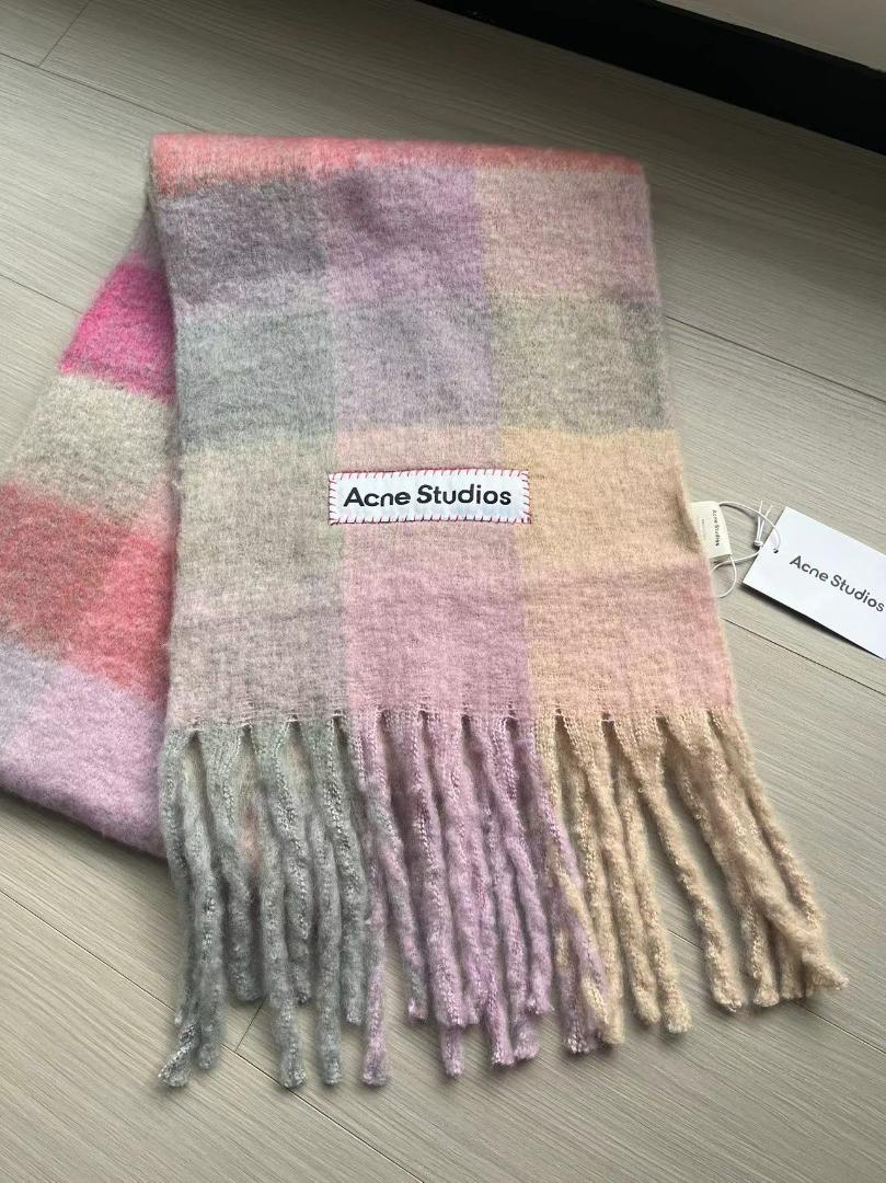 Acne Studios マフラー　ピンク 正規品 Acne Studios アクネ マフラー ピンク 紙袋付