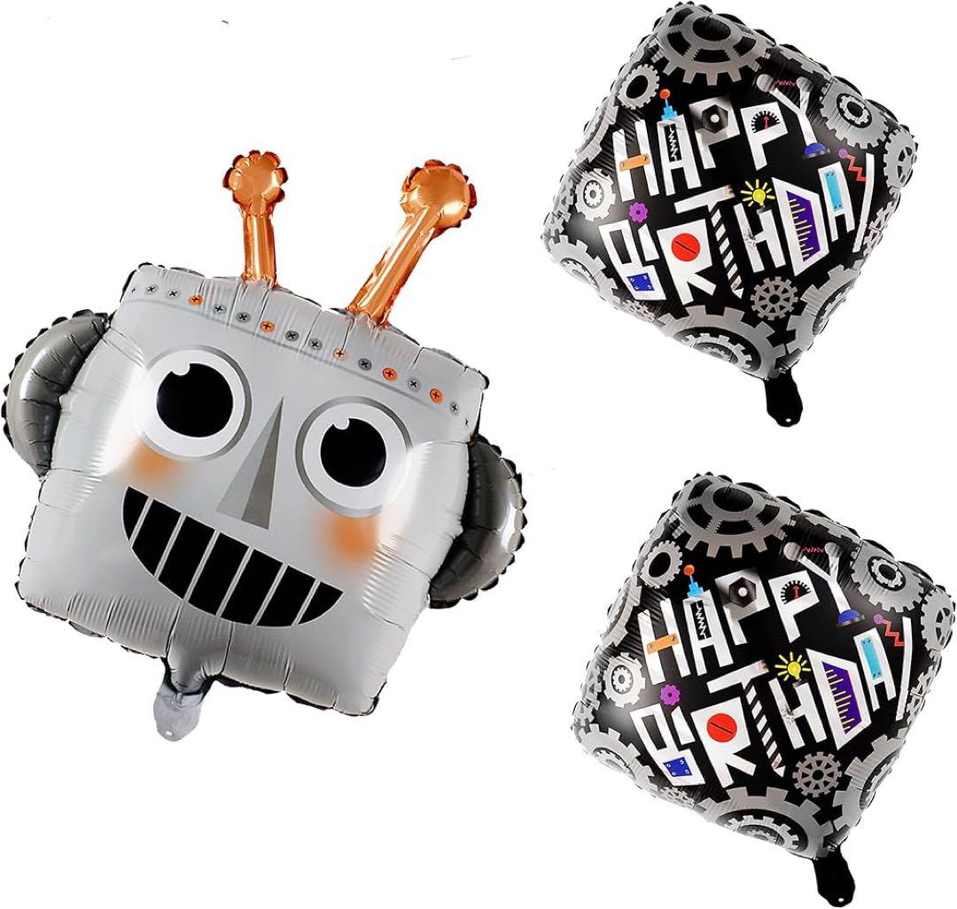 バルーンセット 3枚 ロボット風船 誕生日 パーティ イベント 飾りその他