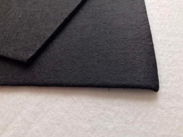 Mb812-厚み5mm 全紙作品用80cmx120cm 書道用毛氈 下敷き 黒色