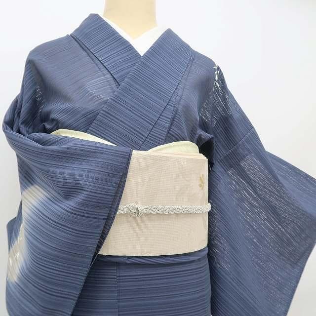 刺繍 夏着物 正絹 変わり紗“朧げな短冊と刺繍花が開く、夜明け前”訪問着M-32