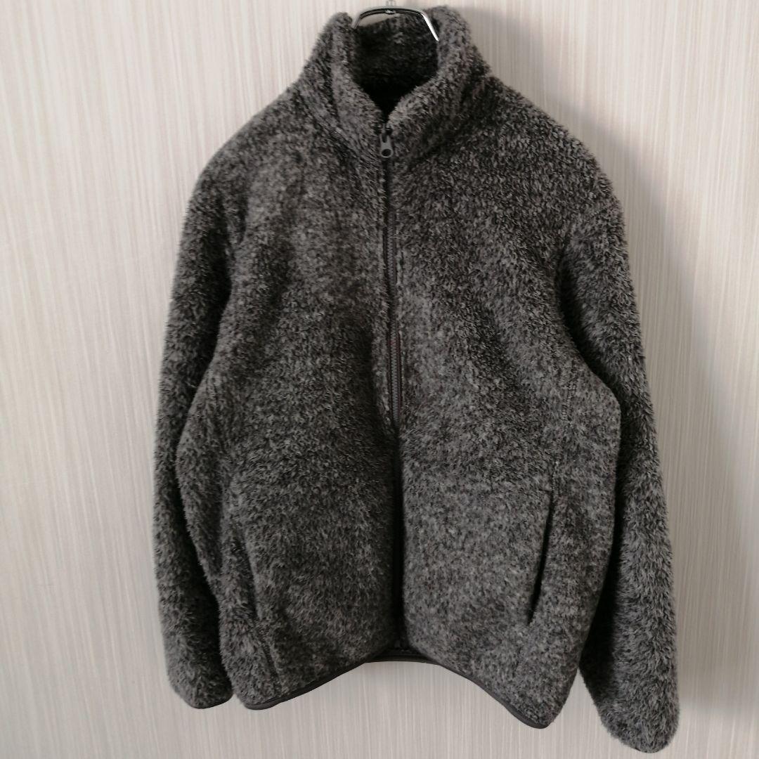 UNIQLO　ユニクロ　ボアフリースジャケット　グレー　メンズ