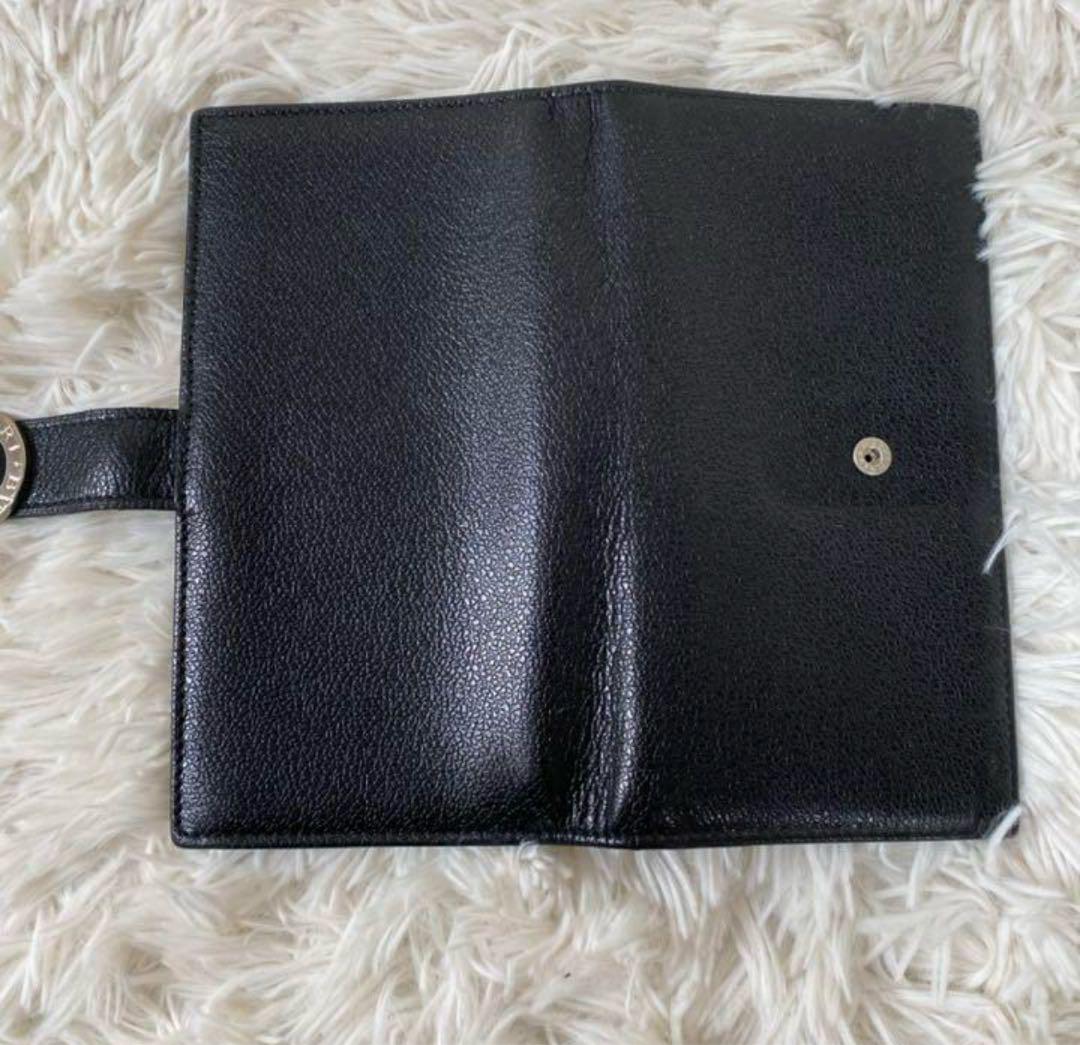 BVLGARI ブラックレザー 長財布 - メルカリ