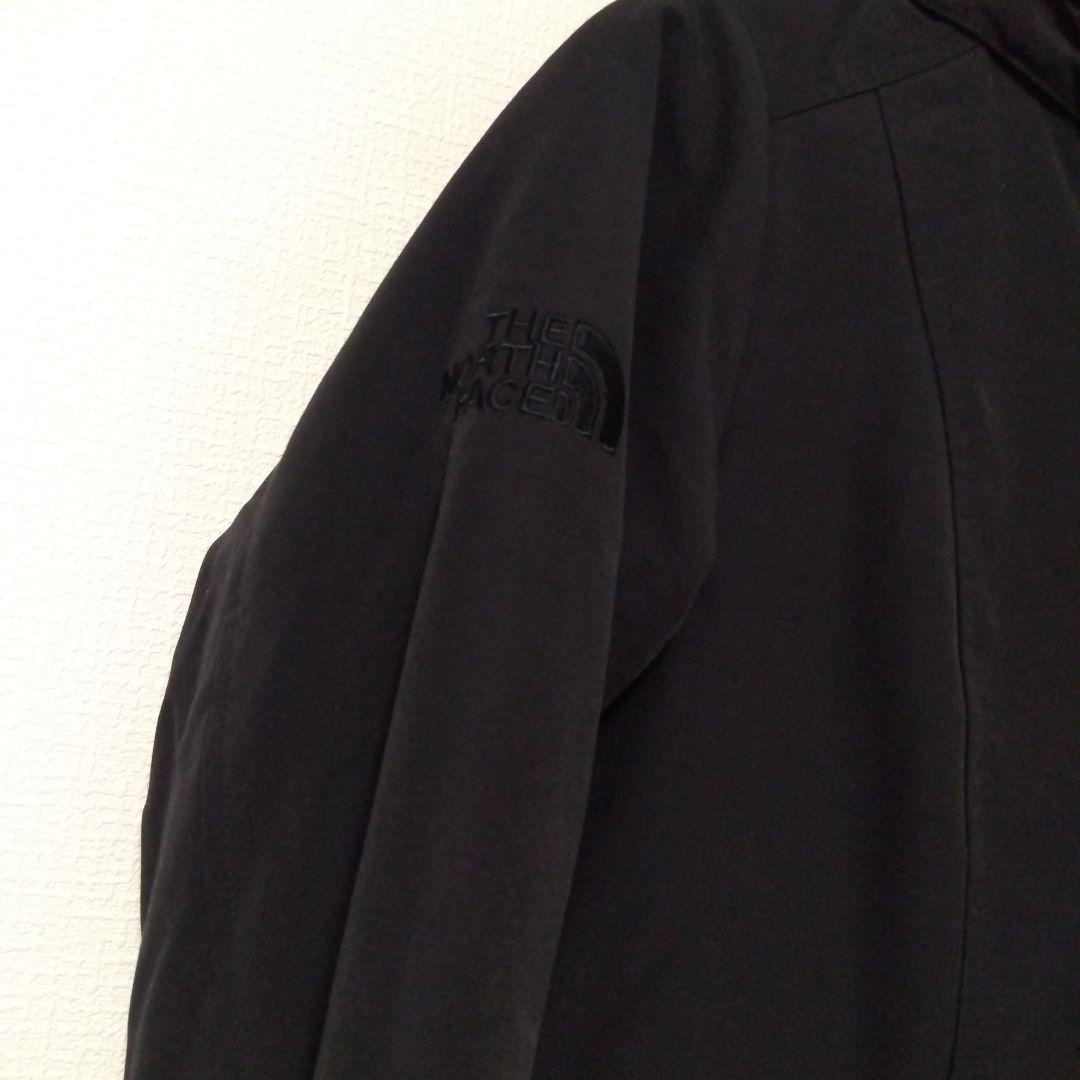 THE NORTH FACE ダウンコート 黒 ロゴワッペン XS レディース