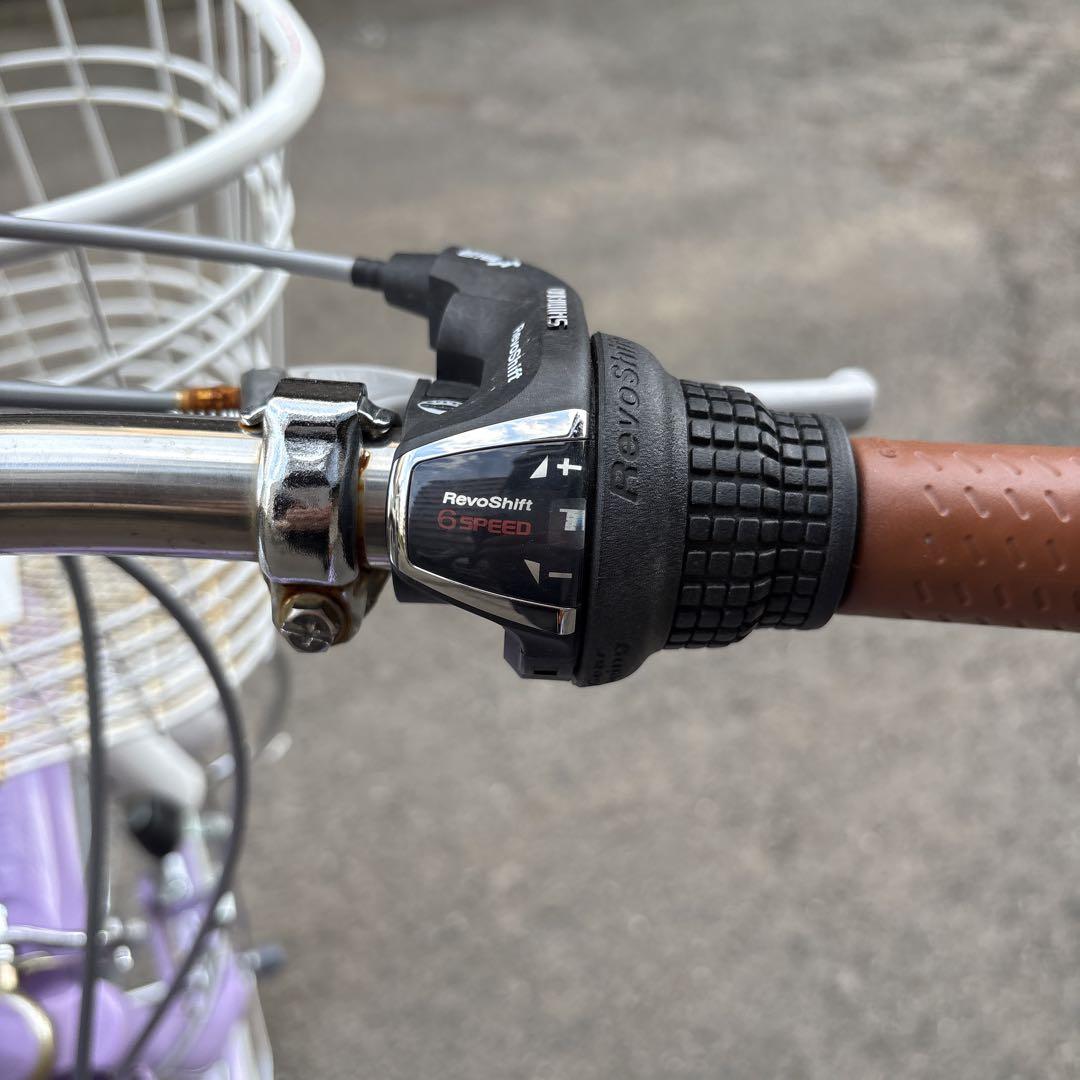 女の子用シティサイクル 24インチ パープル