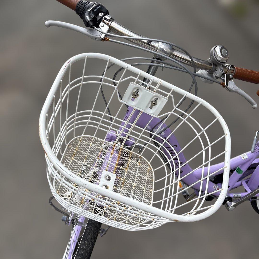 女の子用シティサイクル 24インチ パープル