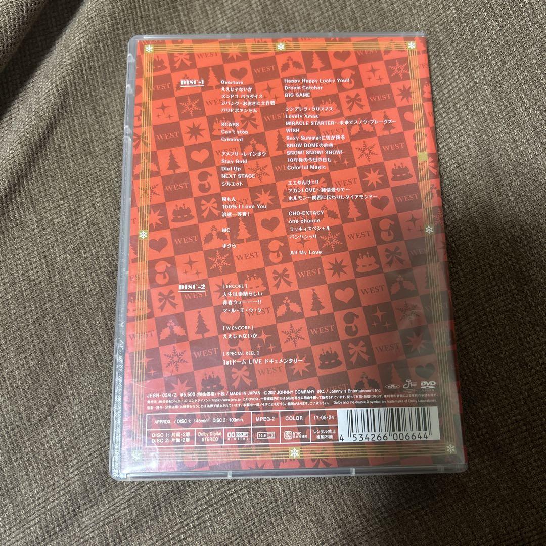 ジャニーズWEST 1stドームLIVE 24から感謝届けます【通常盤】DVD