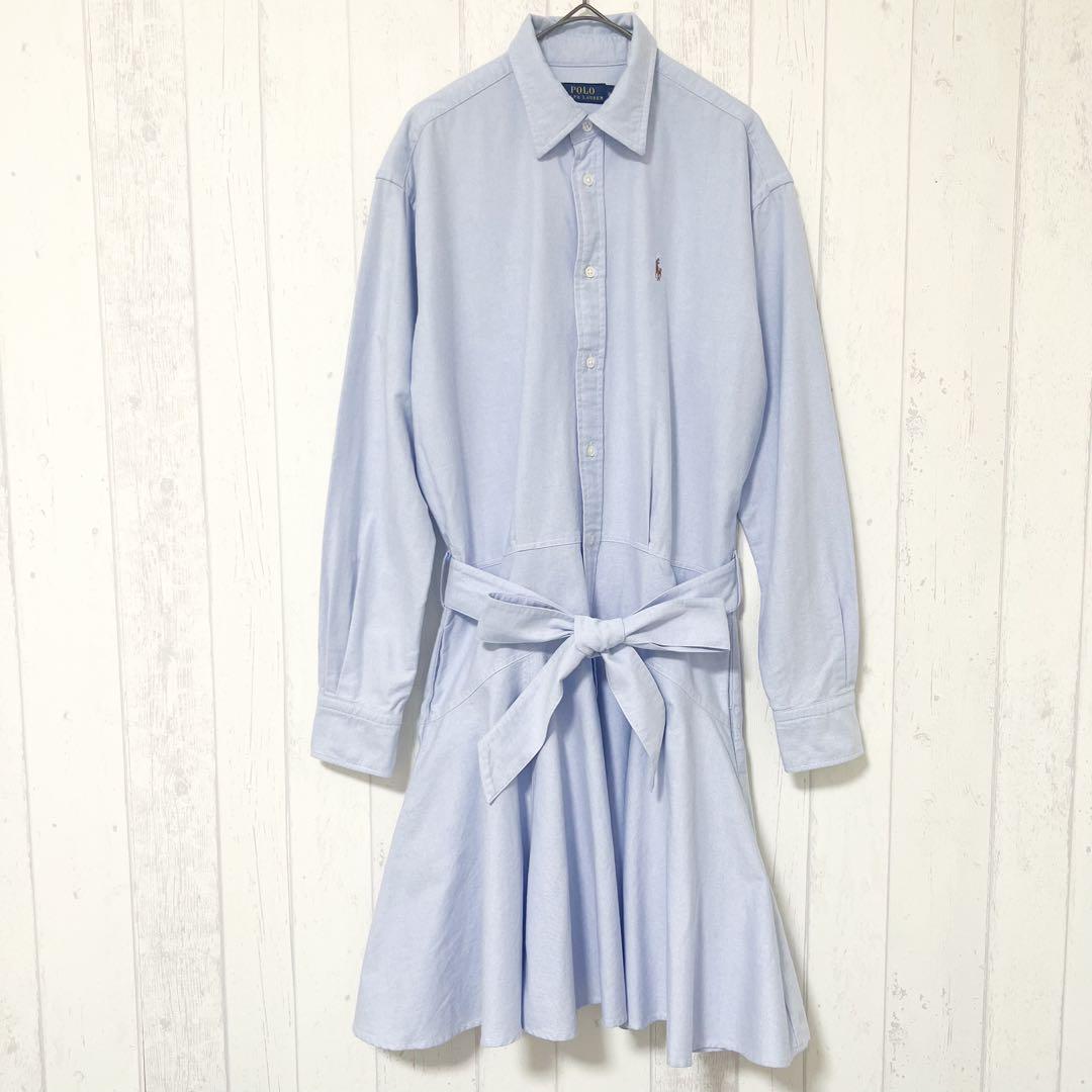 専用美品 POLO RALPH LAURENシャツワンピースラルフローレンリボン
