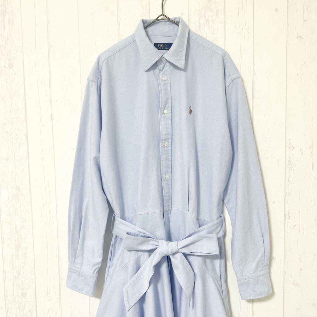 専用美品 POLO RALPH LAURENシャツワンピースラルフローレンリボン
