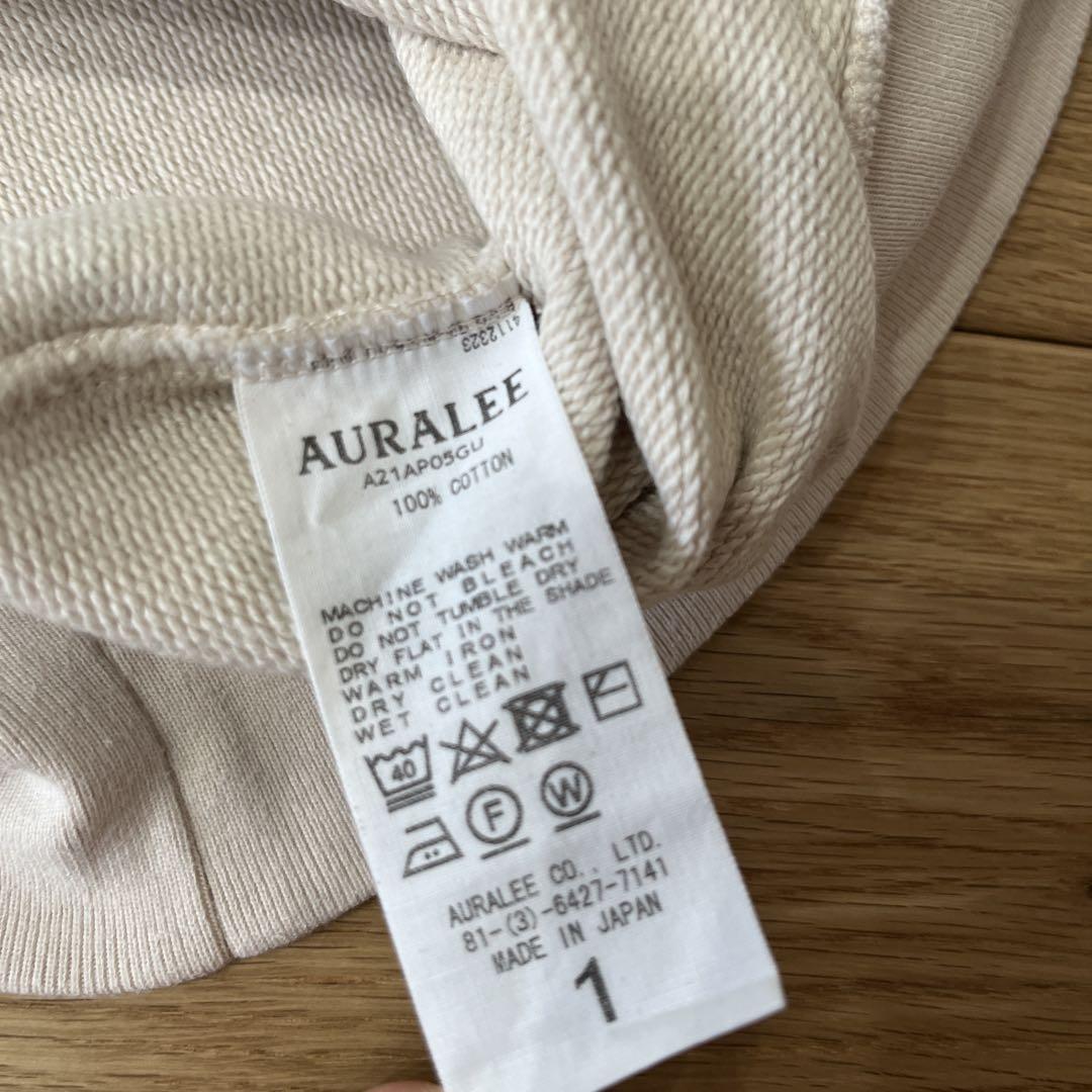 AURALEE オーラリー コットン スウェット ハイネック ライト