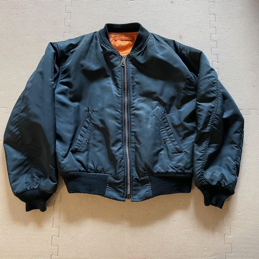 MA-1 ネイビー XL 80s 90s made in USA IDIAL