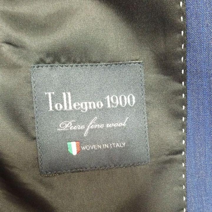 【新品未使用】TETE HOMME 高級イタリア生地　ネイビーブルー スーツ