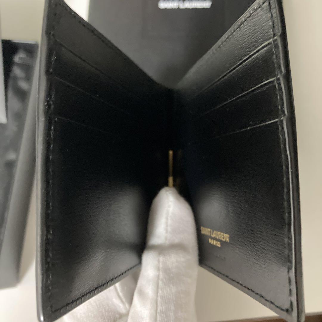 美品 SAINT LAURENT マネークリップ 黒 レザー