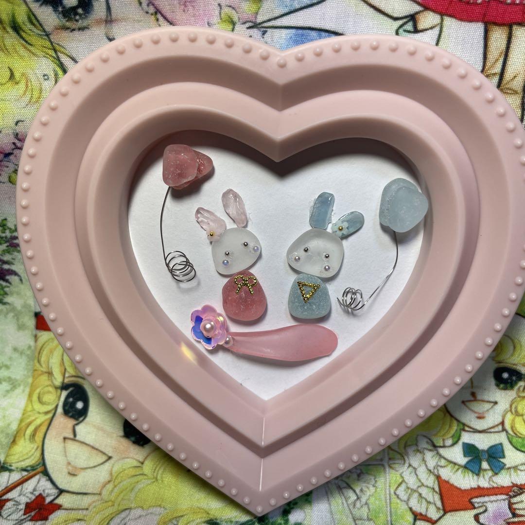 ꨄMiria✿　シーグラスアートいちごうさぎなかよしこよし