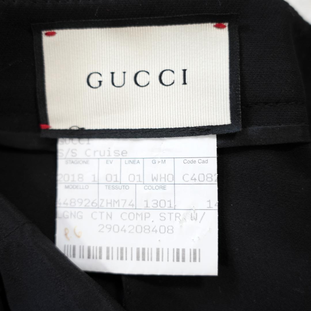 【極美品】GUCCI　グッチ　シェリーラインスラックス　Sサイズ　ブラック