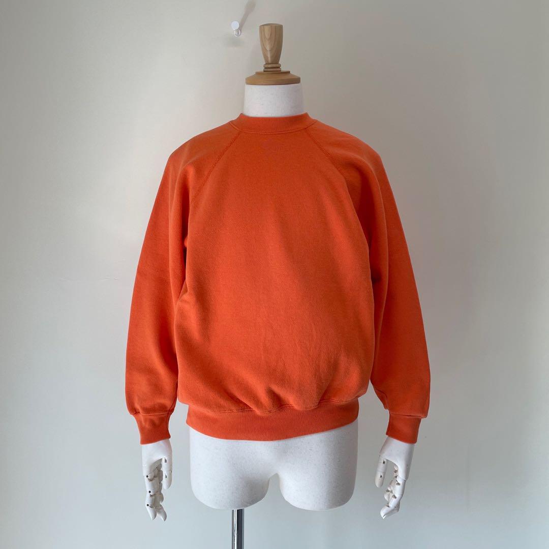 90s USA製 TULTEX ラグランスウェット オレンジ ヴィンテージ 古着
