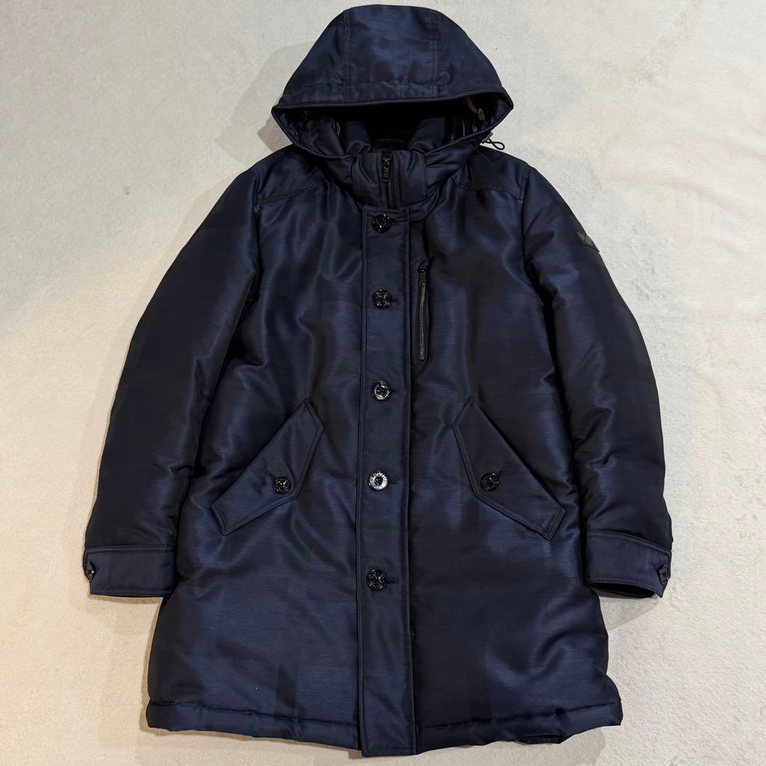 ブラックレーベルクレストブリッジ ダウンジャケット シャドーチェック 紺 XL ブラックレーベルクレストブリッジ ダウンジャケット シャドーチェック 紺 XL