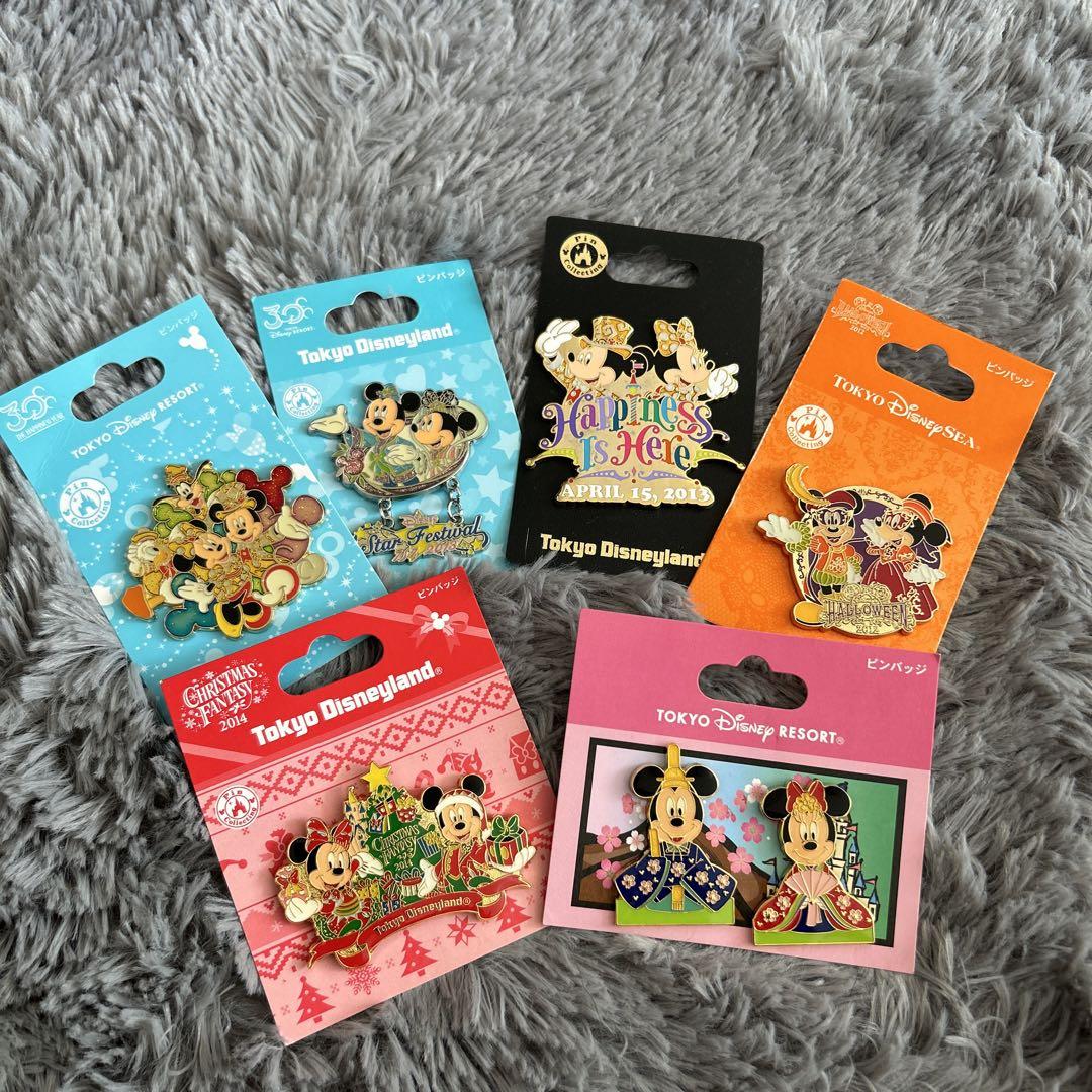 ディズニーピンバッジ 6点 ディズニー ピンバッジ 6個セット - メルカリ