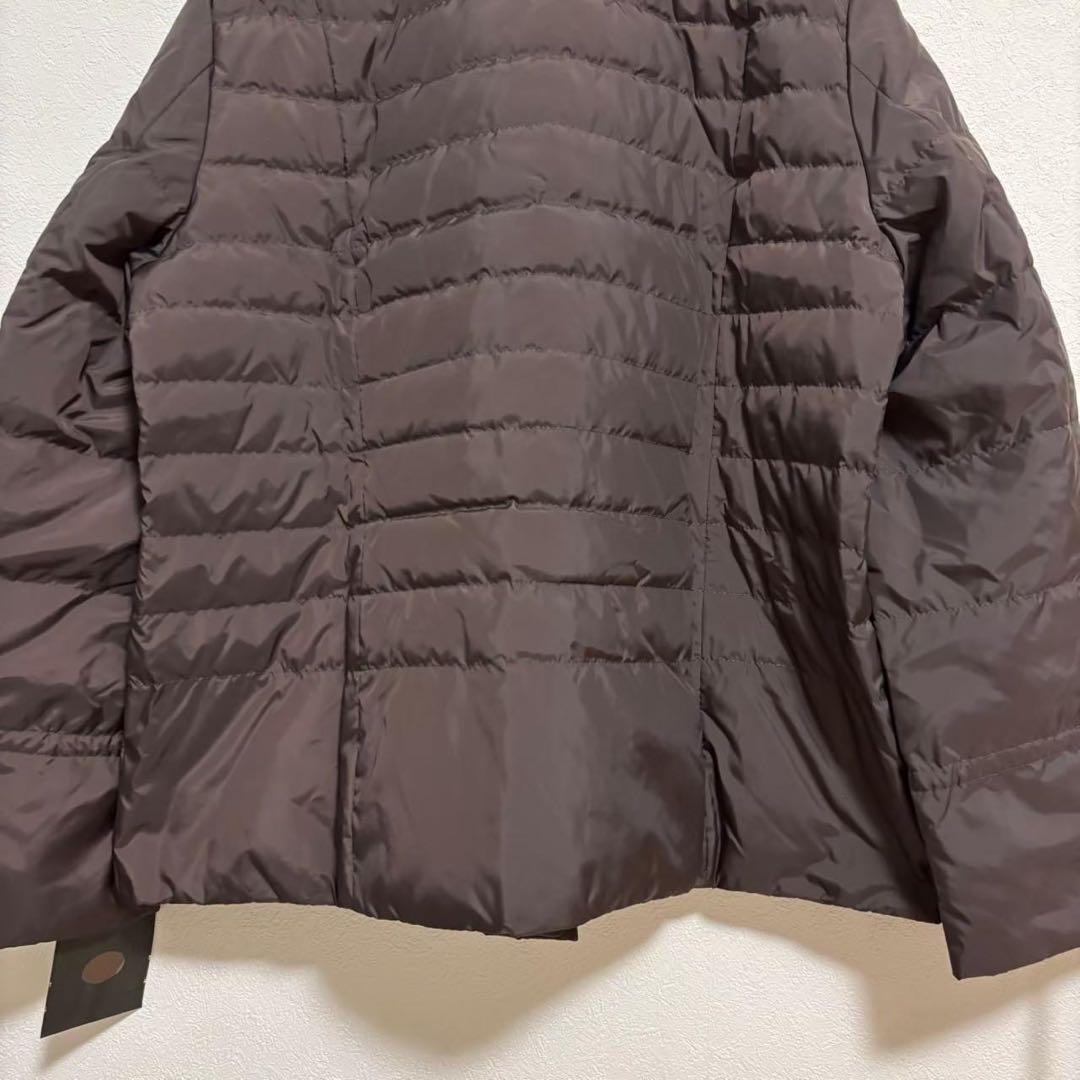 新品タグ付き Leilian ダウンジャケット 15+ ダークブラウン 茶