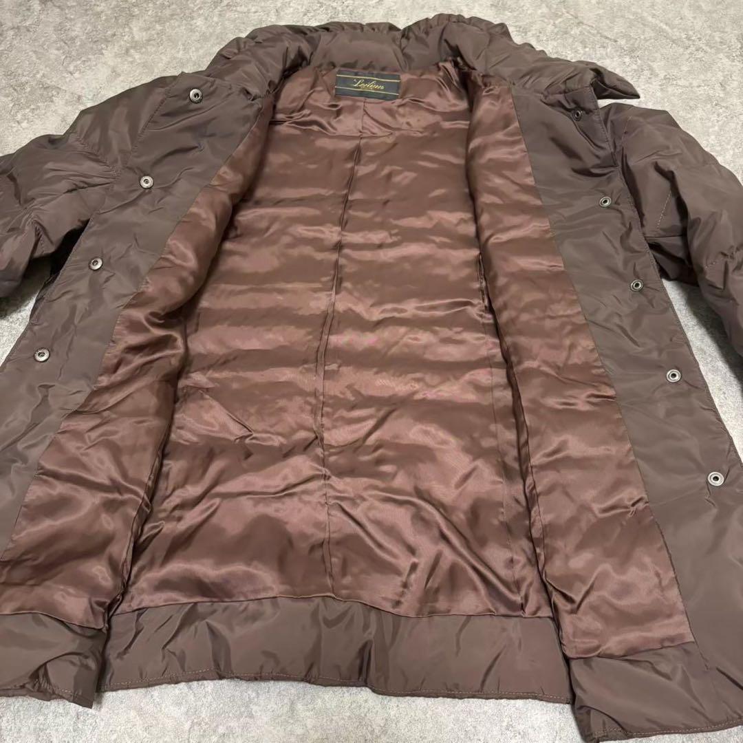 新品タグ付き Leilian ダウンジャケット 15+ ダークブラウン 茶