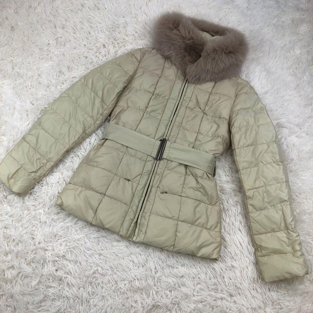 【美品】Max Mara ダウンジャケット ベルト 40 レディース オシャレ