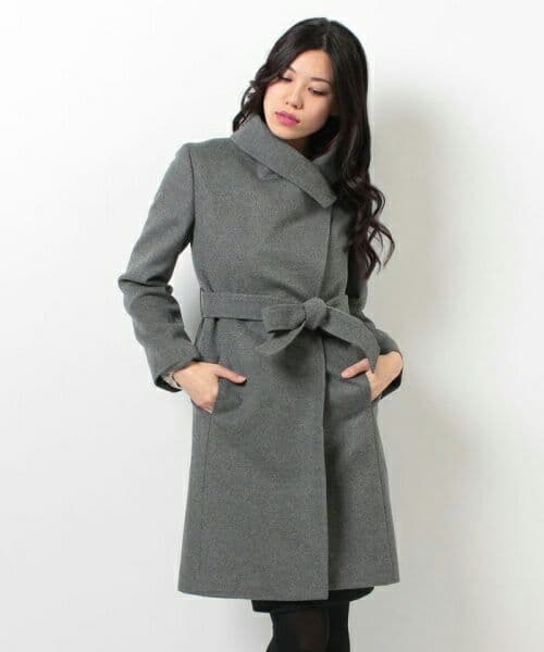 ロペ　カシミヤ混　コート　グレー 6,970円