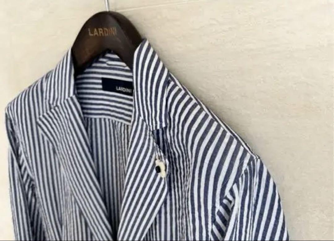 LARDINI(ラルディーニ ) シャツジャケット ストライプ サイズ M