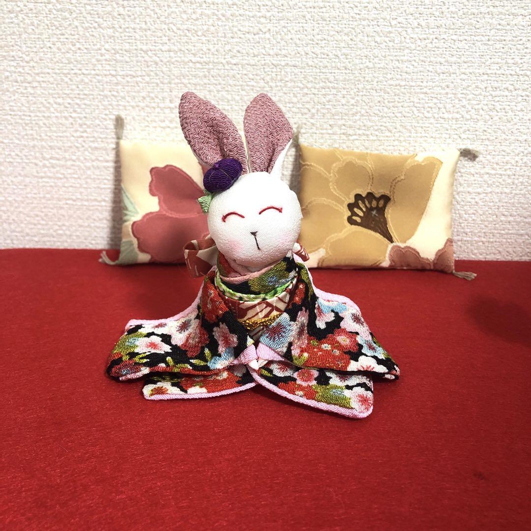 ちりめん細工うさぎさんねこさんの七五三