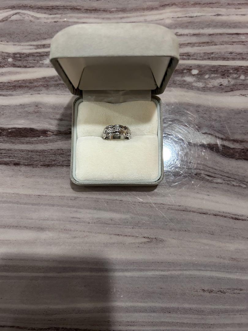 14K リング デザインリング　載せ直し