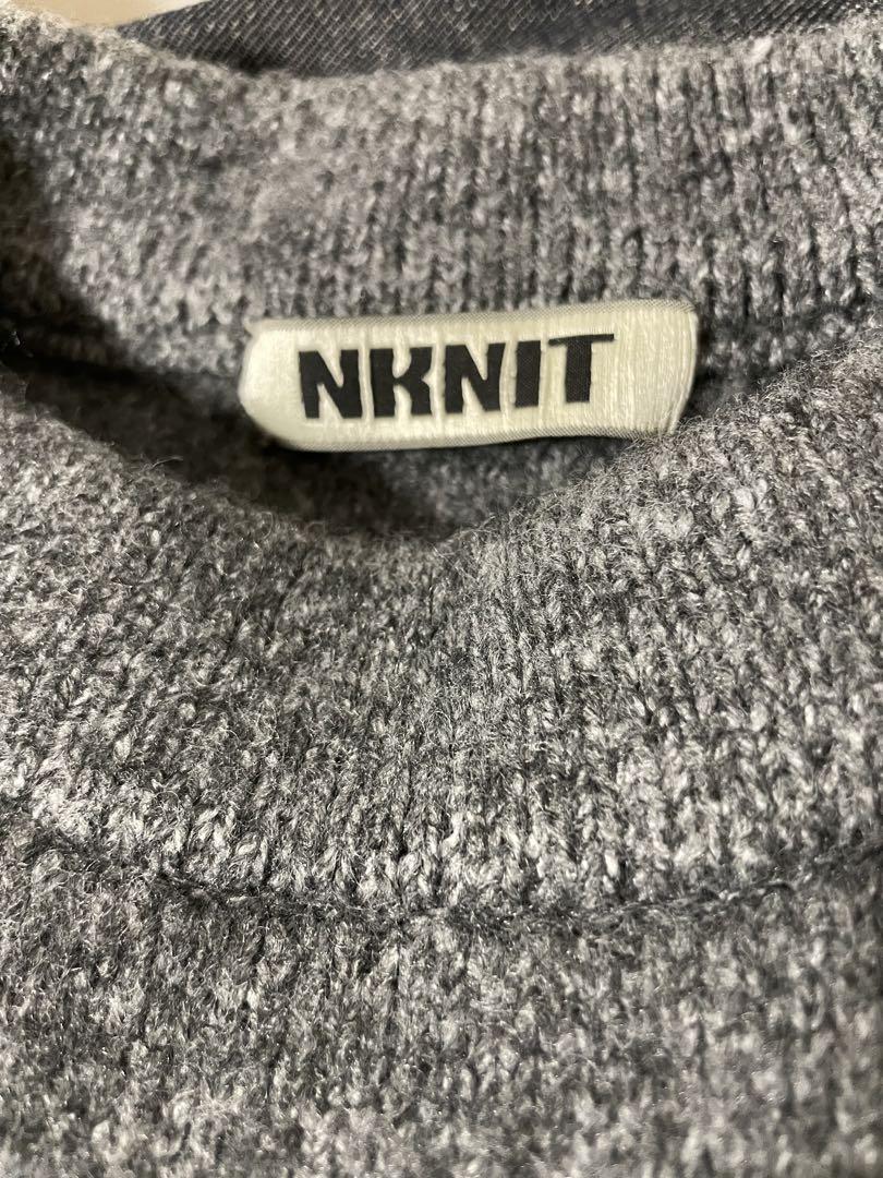 NKNIT グレー ハートニットセーター