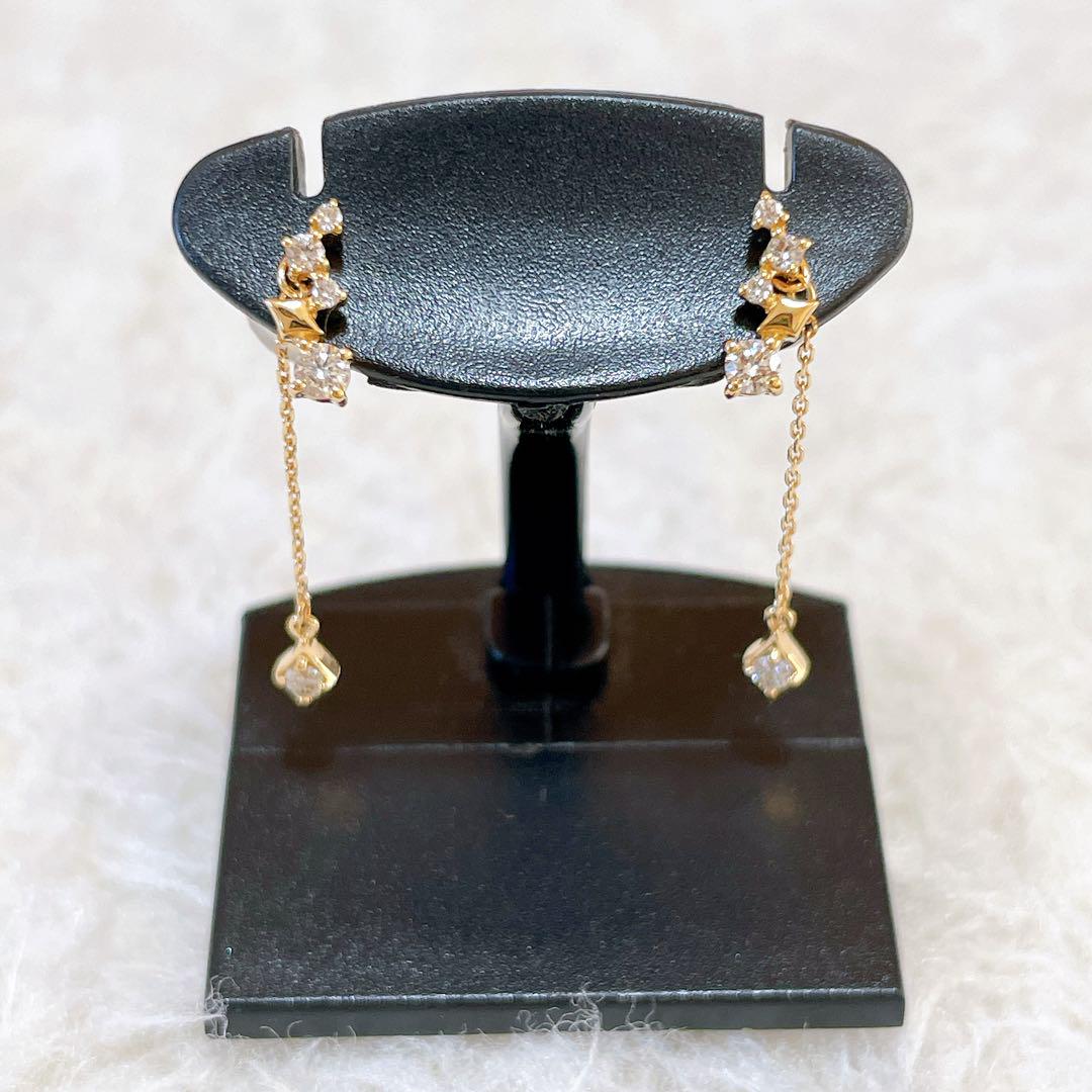 JEWELRY TSUTSUMI K18 ダイヤモンド　ピアス　イエローゴールド