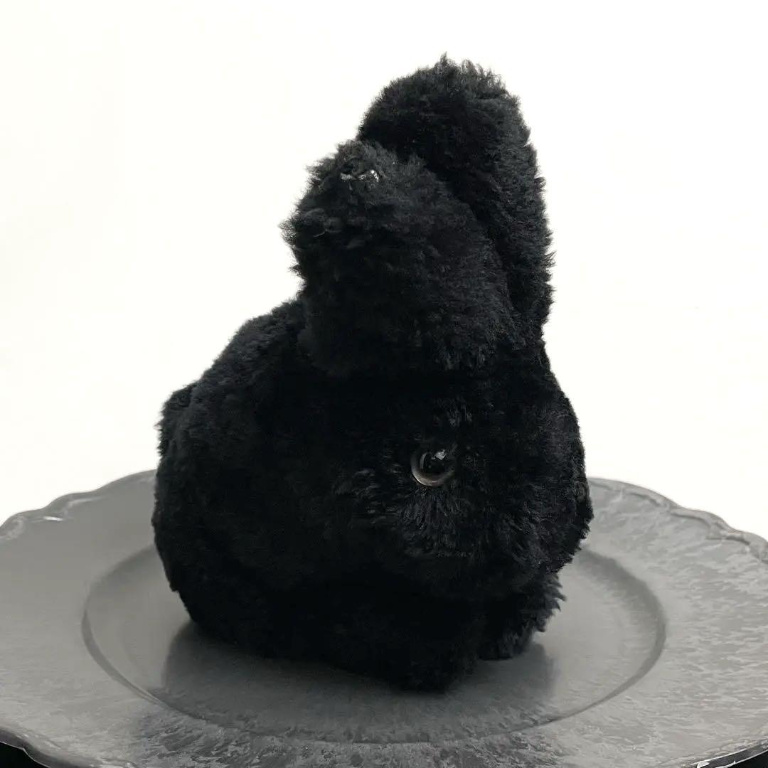 アメリカ製ヴィンテージぬいぐるみかわいい黒色チェックうさぎレトロ