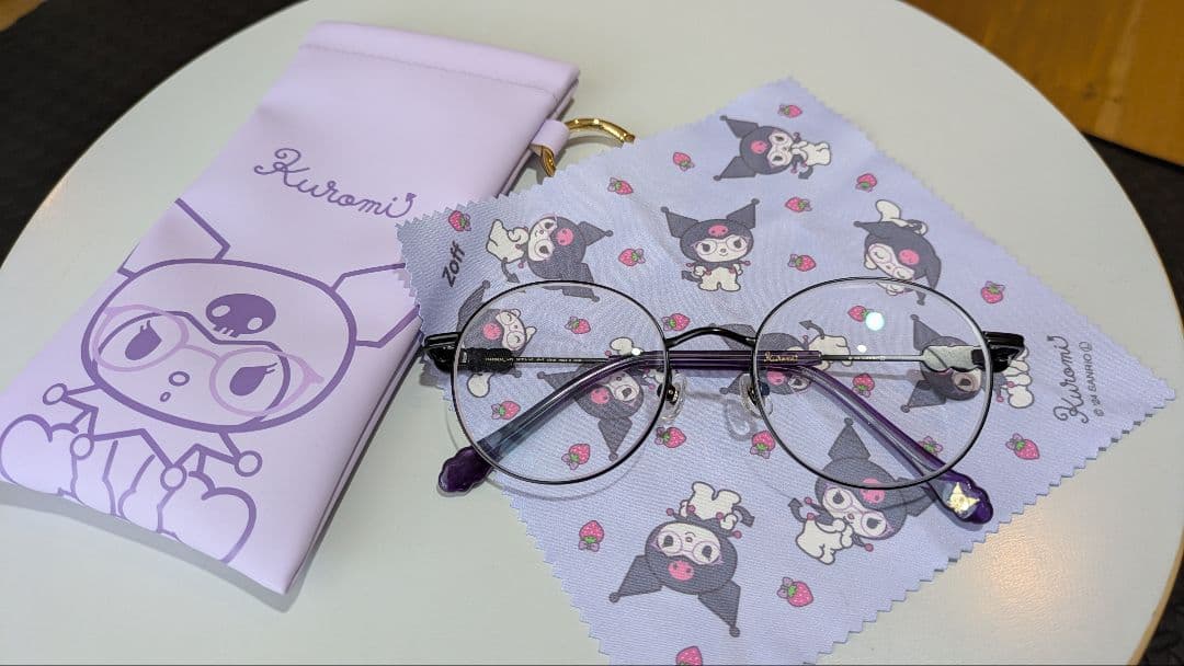 zoff サンリオコラボメガネ　クロミちゃん 付属品付き
