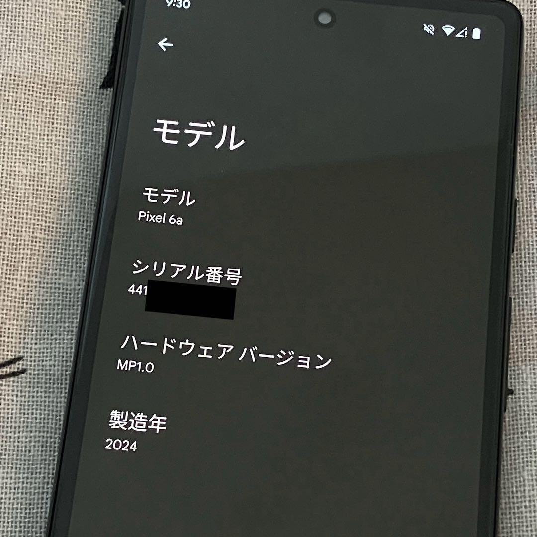 SIMフリー 2024年製 新古品★Google Pixel 6a G1AGZ