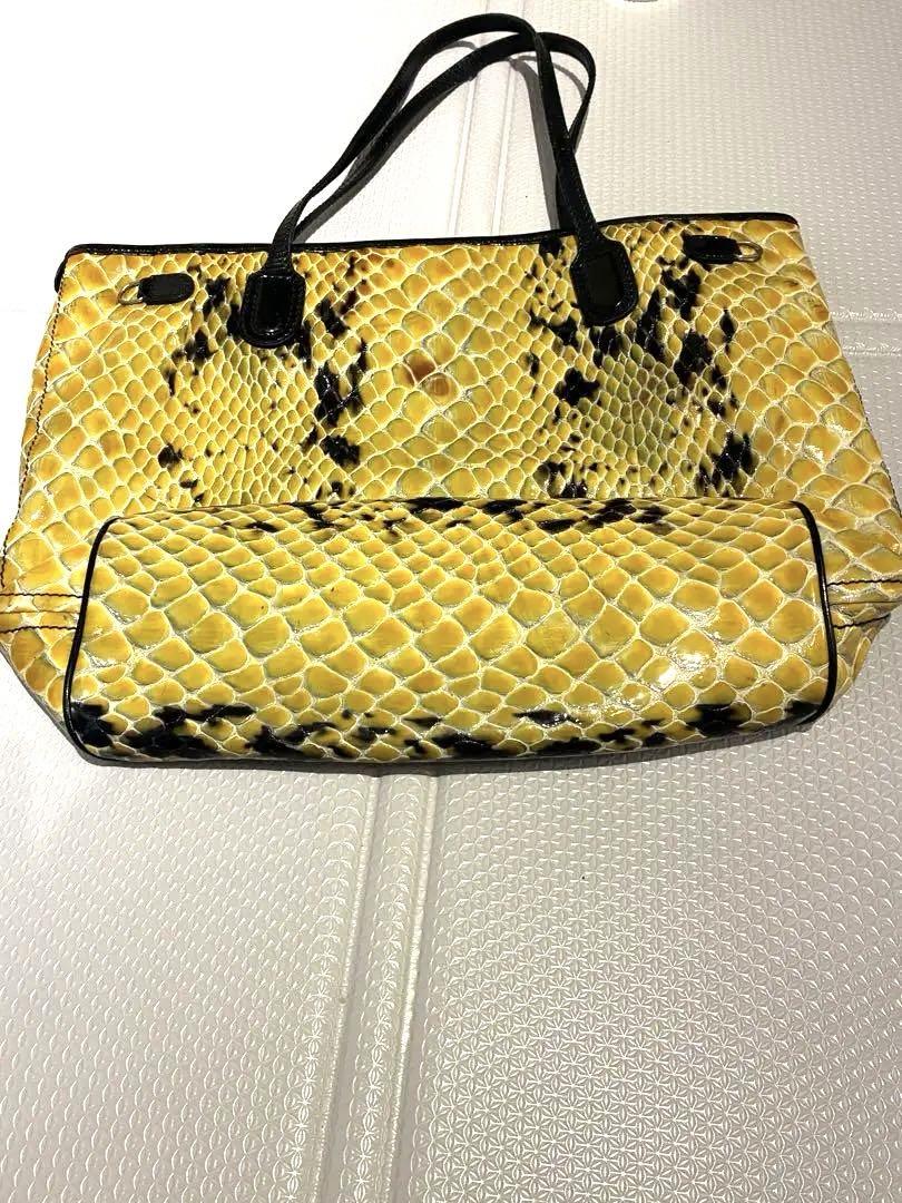 ☆美品アルマーニGiorgio Armani パイソン風トートバッグ
