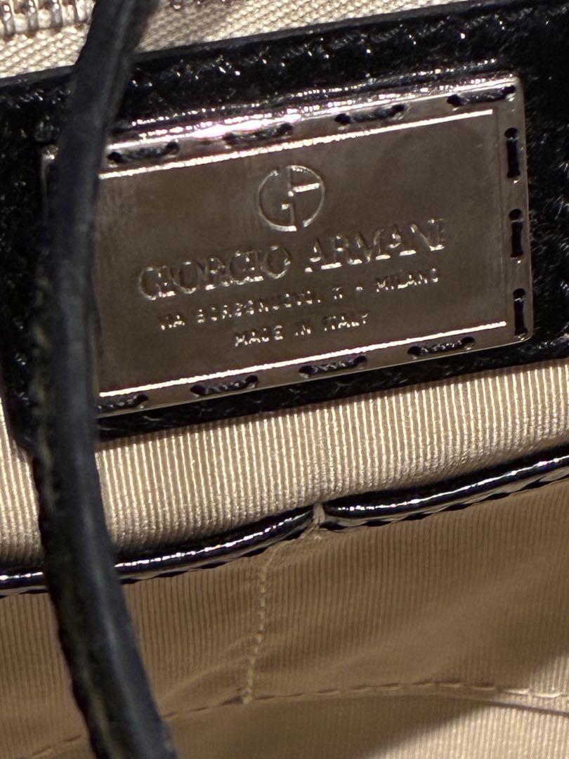 ☆美品アルマーニGiorgio Armani パイソン風トートバッグ