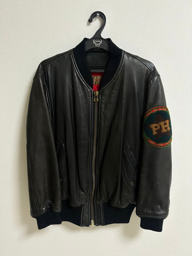 PINKHOUSE レザーブルゾン ヴィンテージ 革ジャンM・PINK HOUSE
