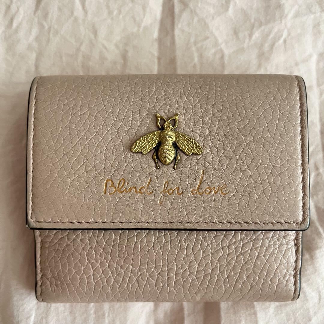 GUCCI グッチ 蜂 ビー ピンク 三つ折り財布