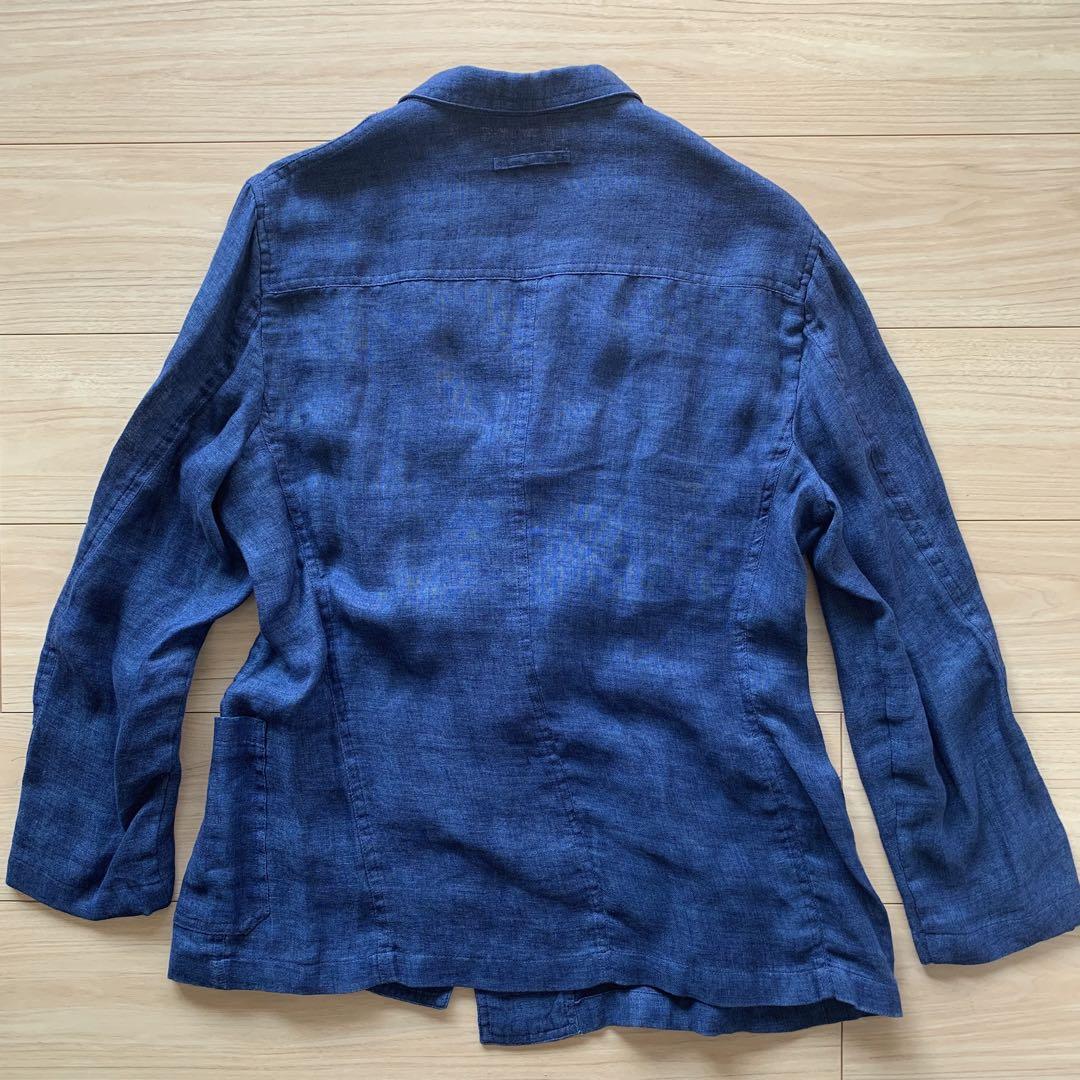 【美品】T-JACKET ダブルテーラードジャケット リネン L