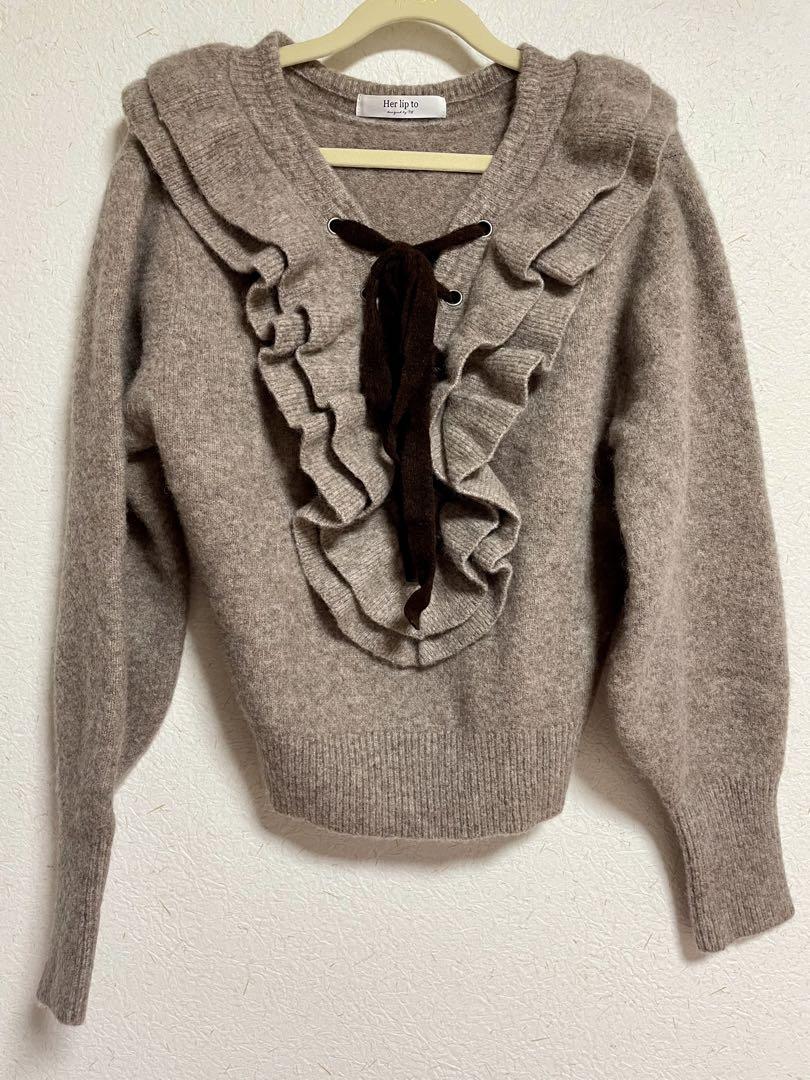 ニット/セーター Herlipto Lace Up Wool-blend Pullover Herlipto Lace Up Wool-blend Pullover
